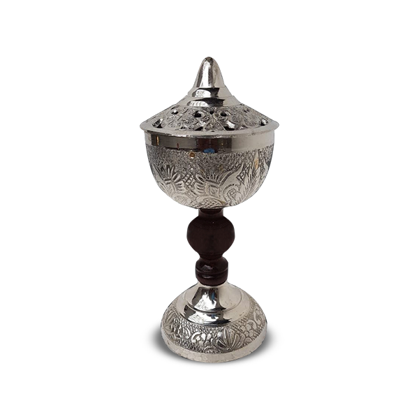 Silver and wooden mubkhara from burhani hadaya